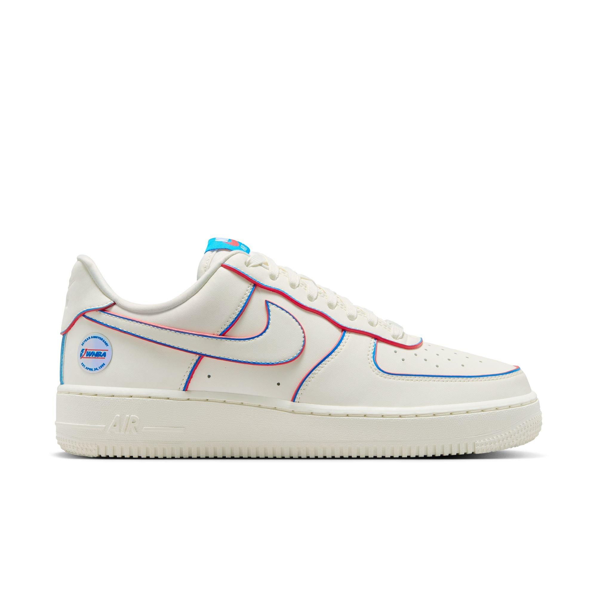 Nike Air Force 1 '07 WNBA "Sail/Multi-Color/Action Red" Women's Shoe - SAIL